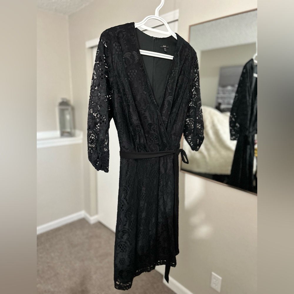 R&K Women’s 20W, Black Lace Cocktail Dress